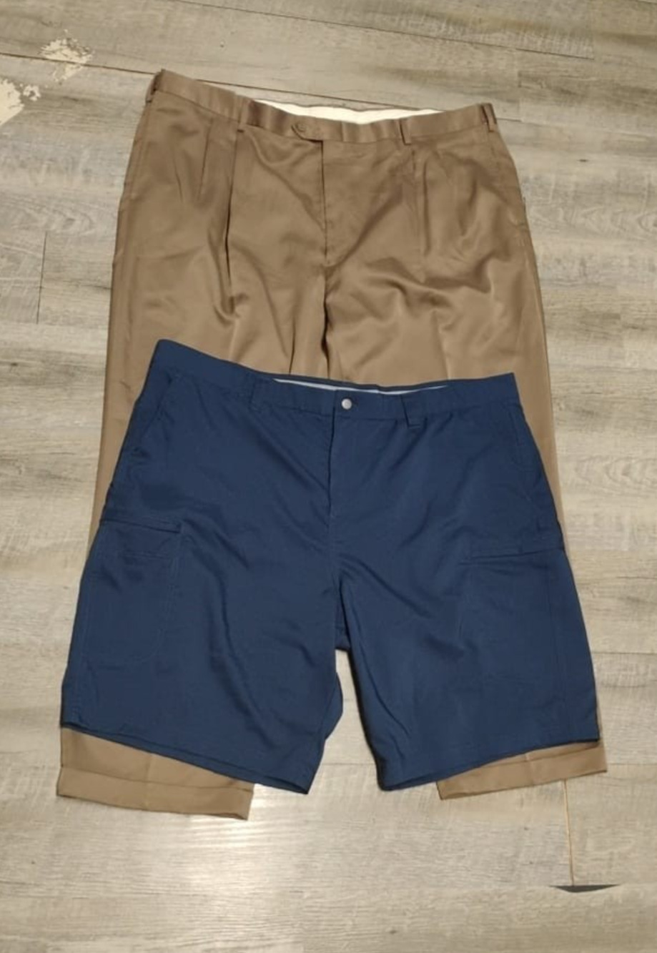 lot of 2 Goerge shorts and Jos. A. Banks Men''s Pants sz 46X30 blue, brown